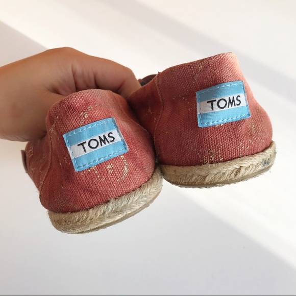 TOMS x & Other Stories Canvas Flats Neutral Rust - Picture 5 of 8